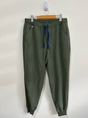 Figs Olive Green Jogger Style Scrub Pants